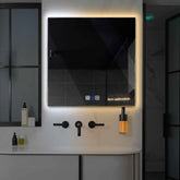 LED Spiegel Quadratisch | Touch-Schalter | Anti-Beschlag-Funktion | Einstellbare Farbtemperatur - Reyze Seria Motivated Model 7